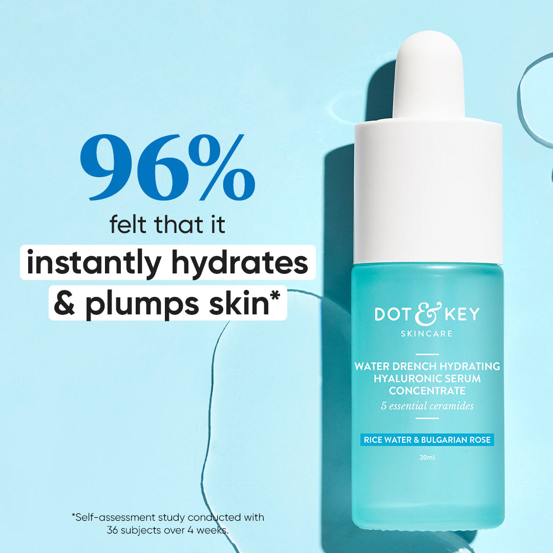 Dot & Key Hydrating Face Serum, hyaluronic acid hydration, barrier support skincare, intense moisture care, daily serum