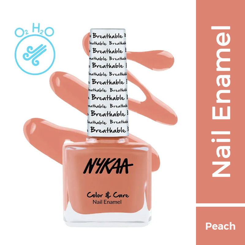 Nykaa Breathable Nail Enamel - Peach Pause - 319|9 ml|MRP 229