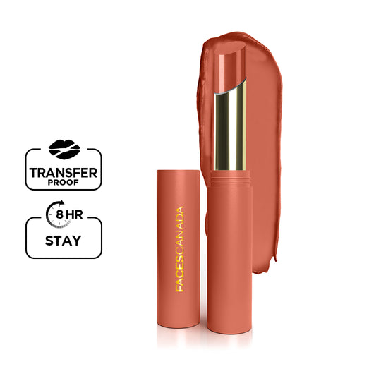 Faces Canada 3 in 1 LongStay Matte Lipstick - Sinful Peach 05|2 gms|MRP 599