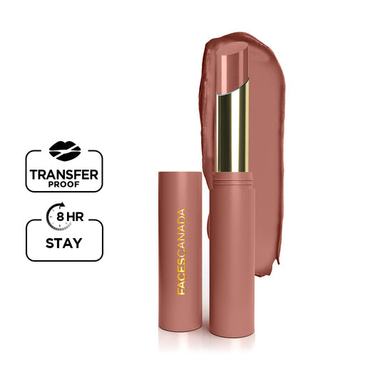 Faces Canada 3 in 1 LongStay Matte Lipstick - Camouflage Mauve 07|2 gms|MRP 599