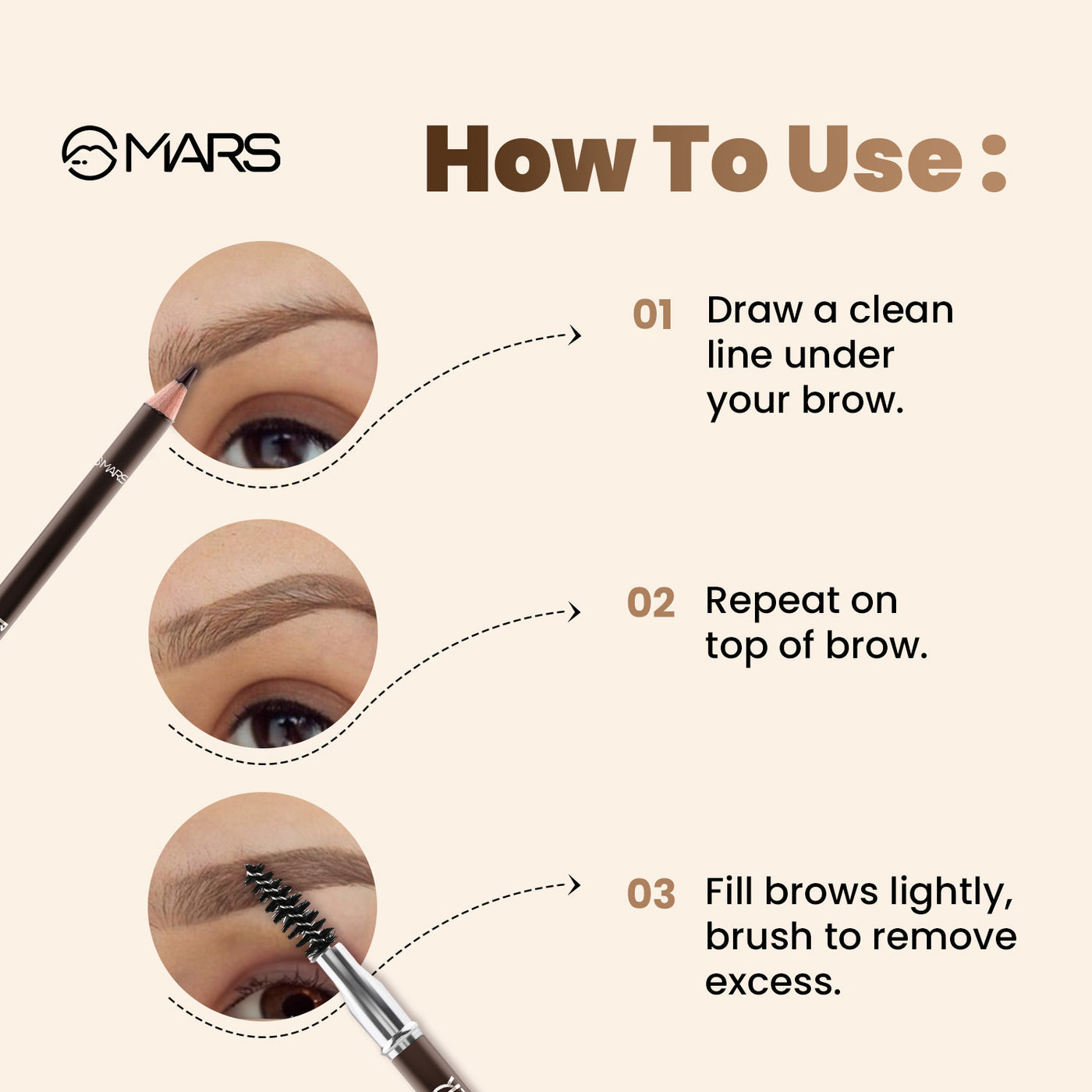 Mars Brow Better | Eyebrow Pencil Dark Brown|1.4 gms|MRP 69