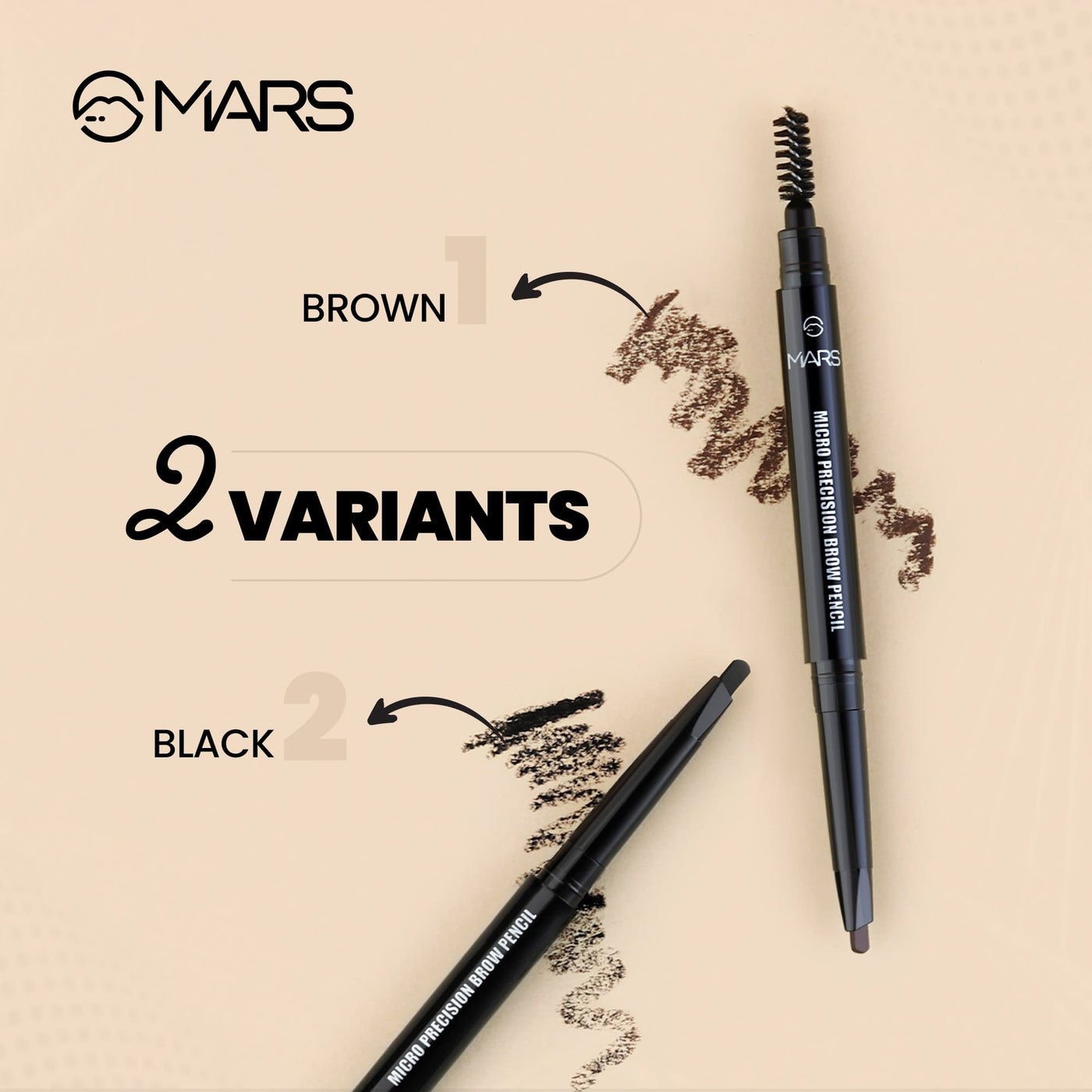 Mars Micro Precision Brow Pencil Black|0.4 gms|MRP 149