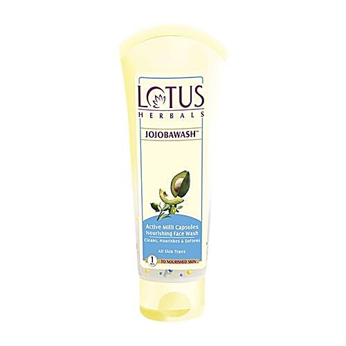 Lotus Herbals Jojobawash Nourishing Face Wash, face wash, capsule-infused gel