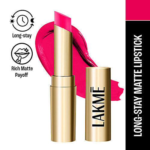 Lakme Absolute 3D Matte Lip Color Lipstick ï¿½ Pink Passion|3.6 gms|MRP 899