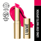 Lakme Absolute 3D Matte Lip Color Lipstick ï¿½ Pink Passion|3.6 gms|MRP 899