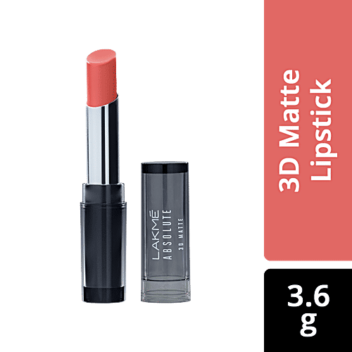 Lakme Absolute 3D Matte Lip Color Lipstick ï¿½ Peach Pinch|3.6 gms|MRP 825