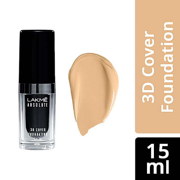 Lakme Absolute 3D Cover Foundation ï¿½ W120 Warm Creme|15 ml|MRP 825