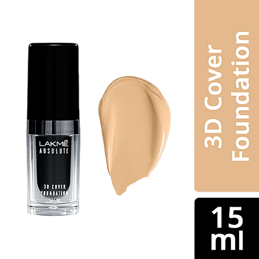 Lakme Absolute 3D Cover Foundation ï¿½ W120 Warm Creme|15 ml|MRP 825
