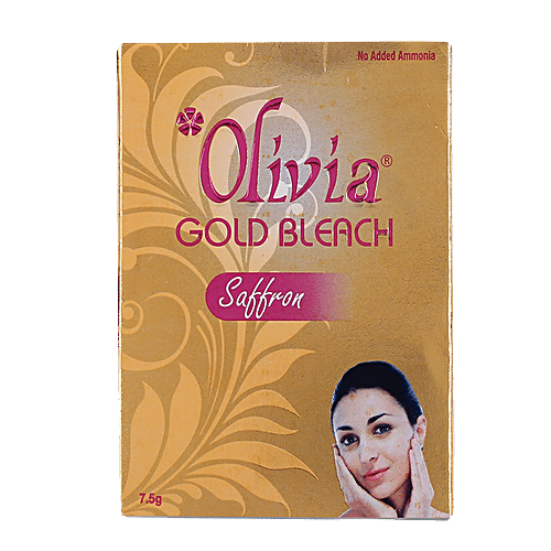 Olivia Gold Bleach, quick glow face bleach, gold based bleach, professional care