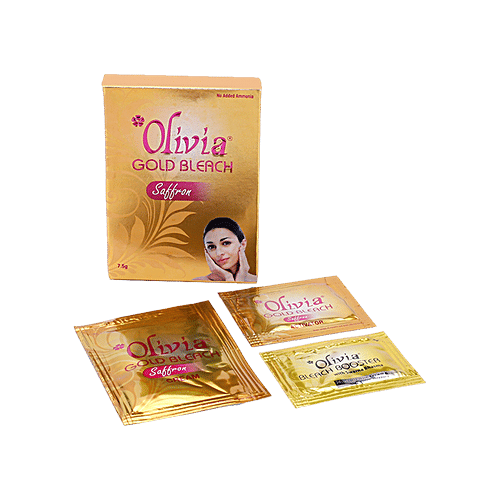 Olivia Gold Bleach, quick glow face bleach, gold based bleach, professional care
