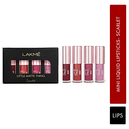 Lakme 9 To 5 Little Matte Thing Mini Liquid Lipsticks - Scarlet|8 ml|MRP 999