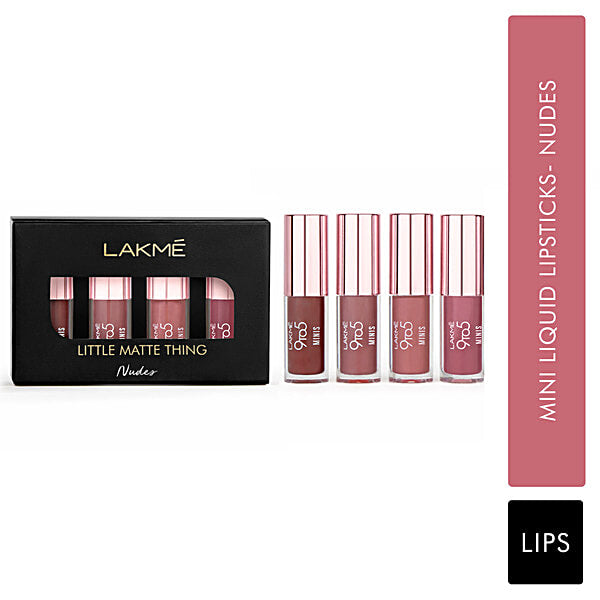 Lakme 9 To 5 Little Matte Thing Mini Liquid Lipsticks - Nudes|8 ml|MRP 999