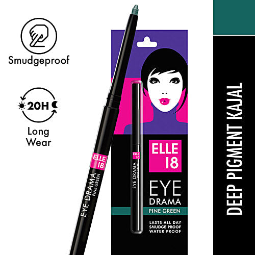 Lakme Elle 18 Eye Drama Kajal ï¿½ Pine Green|0.35 gms|MRP 150