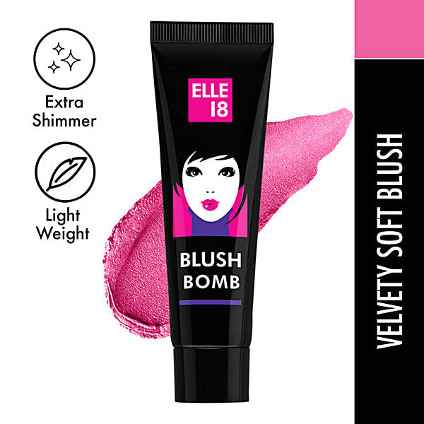 Lakme Elle 18 Blush bomb For Shimmery Tint and Velvety Texture - 02 Pink|9 ml|MRP 185