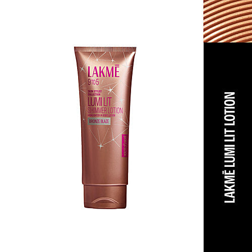 Lakme Lumi Lit Lotion Body Highlighter & Strobe Cream ï¿½ Bronze|100 ml|MRP 599