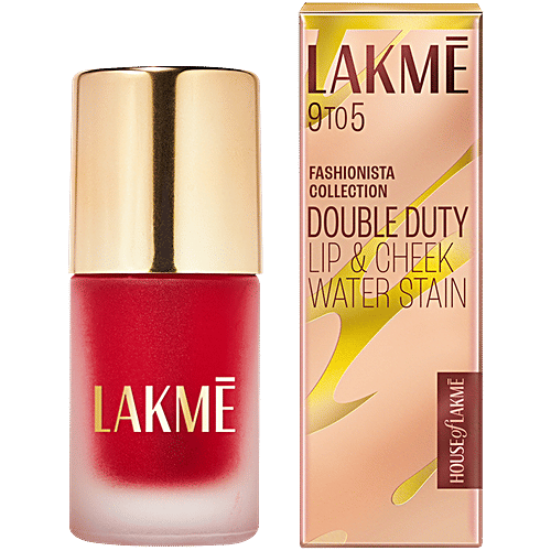 Lakme 9 to 5 Double Duty Lip & Cheek Water Stain ï¿½ Sunset Kiss|9 ml|MRP 599