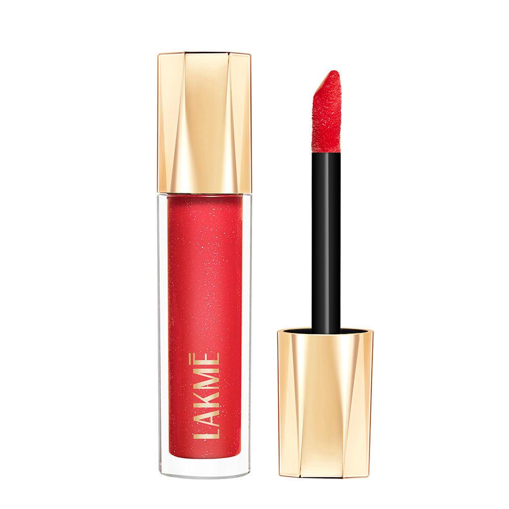 Lakmï¿½ Glitterati Lip Glaze ï¿½ Scarlet Spritzer 101|5 ml|MRP 899