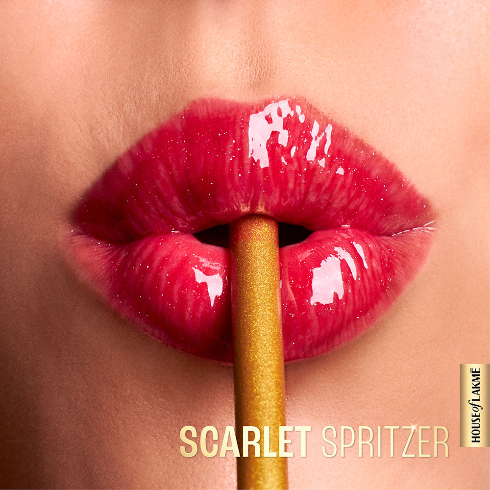 Lakmï¿½ Glitterati Lip Glaze ï¿½ Scarlet Spritzer 101|5 ml|MRP 899