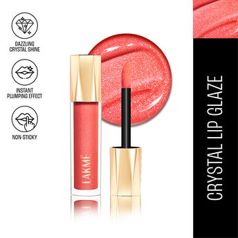Lakmï¿½ Glitterati Lip Glaze ï¿½ Peach Punch 202|5 ml|MRP 899