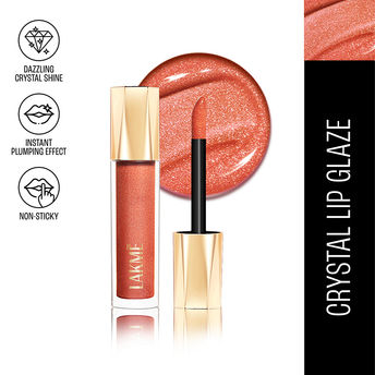 Lakmï¿½ Glitterati Lip Glaze ï¿½   Honey Haze 302|5 ml|MRP 899