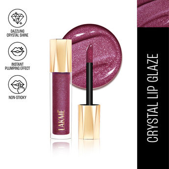 Lakmï¿½ Glitterati Lip Glaze ï¿½   Berry Sparkler 501|5 ml|MRP 899
