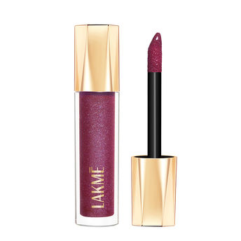 Lakmï¿½ Glitterati Lip Glaze ï¿½   Berry Sparkler 501|5 ml|MRP 899