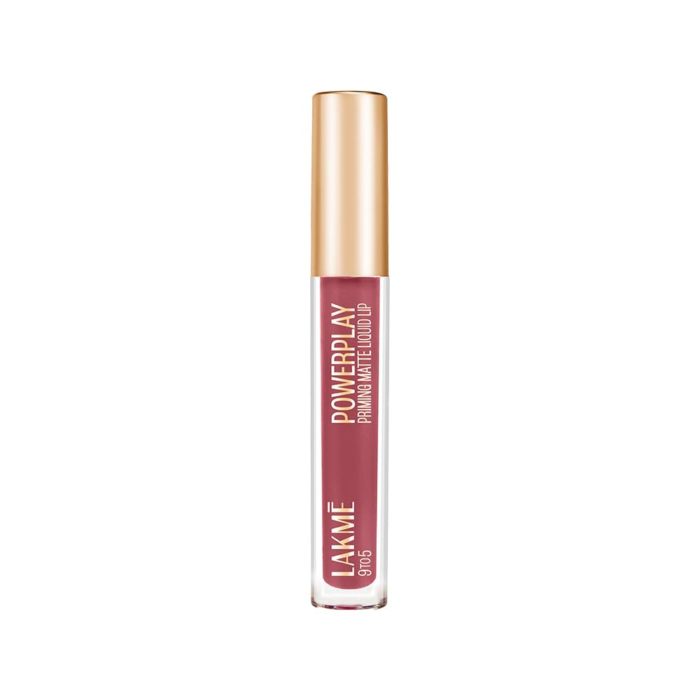 Lakme Powerplay Priming Matte Liquid Lipstick ï¿½ MB1 Hustling Nude|4.2 ml|MRP 499
