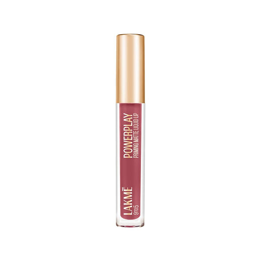 Lakme Powerplay Priming Matte Liquid Lipstick ï¿½ MB1 Hustling Nude|4.2 ml|MRP 499