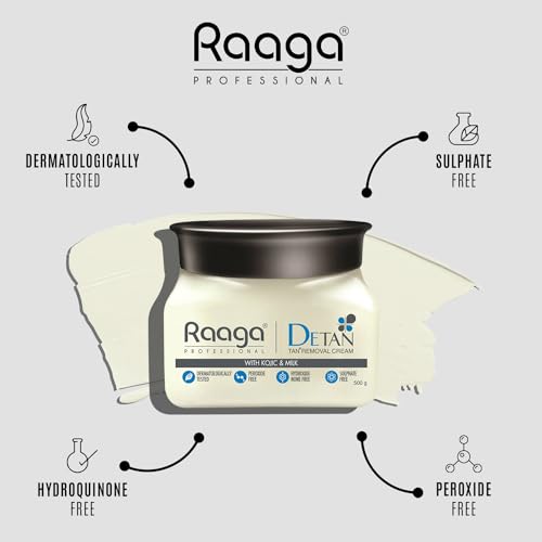 Raaga Professional De-Tan Removal Cream 500g for brighter skin