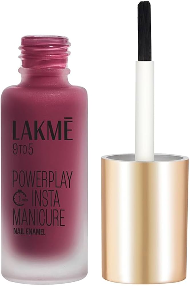 Lakmï¿½ 9to5 Powerplay Insta-Manicure Nail Enamel ï¿½ Sangria Sunset|6 ml|MRP 250