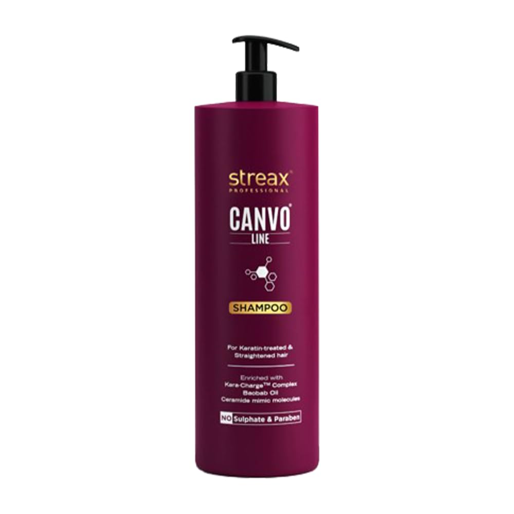 Streax Professional Canvoline Shampoo 1500ml for daily salon use