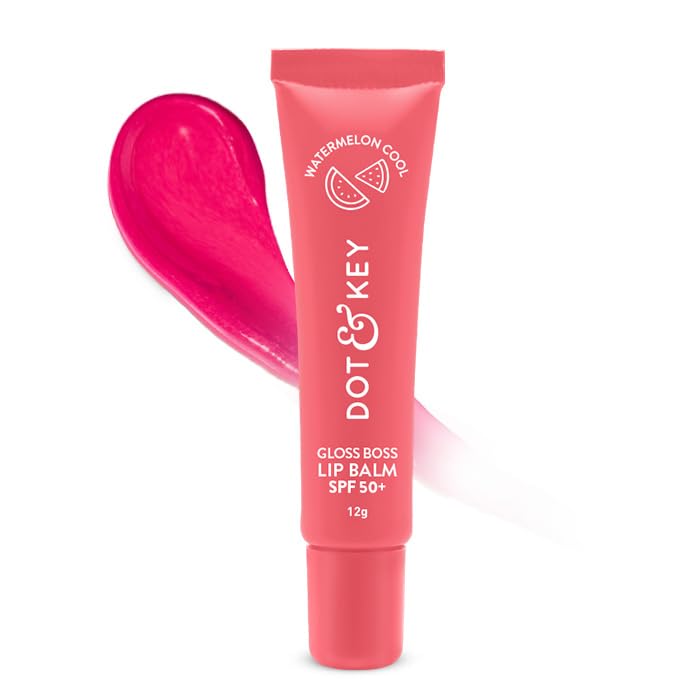Dot & Key Gloss Boss Watermelon Lip Balm, brightening spf lip care, glossy lips
