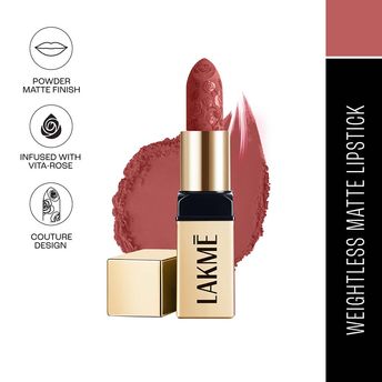 Lakm? Rouge Bloom Powder Matte Bullet Lipstick ï¿½ Nude Nectar 201|4 gms|MRP 999