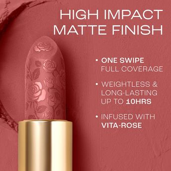 Lakm? Rouge Bloom Powder Matte Bullet Lipstick ï¿½ Nude Nectar 201|4 gms|MRP 999