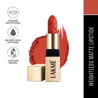 Lakm? Rouge Bloom Powder Matte Bullet Lipstick ï¿½ Peach Petal 205|4 gms|MRP 999