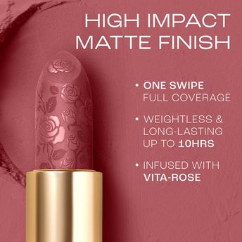 Lakm? Rouge Bloom Powder Matte Bullet Lipstick ï¿½ Blush Peony 206|4 gms|MRP 999