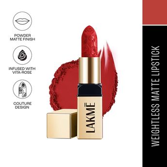 Lakm? Rouge Bloom Powder Matte Bullet Lipstick ï¿½ Scarlet Rose 209|4 gms|MRP 999