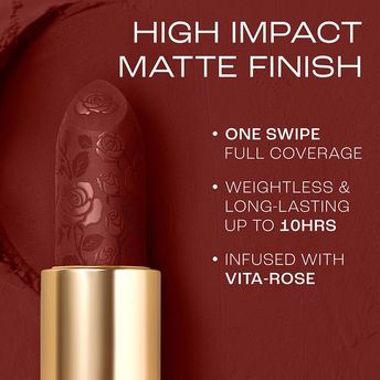 Lakm? Rouge Bloom Powder Matte Bullet Lipstick ï¿½ Brick Bloom 210|4 gms|MRP 999