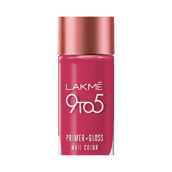 Lakme 9 to 5 Primer + Gloss Nail Color ï¿½ Magenta Mix|6 ml|MRP 260