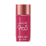 Lakme 9 to 5 Primer + Gloss Nail Color ï¿½ Magenta Mix|6 ml|MRP 260