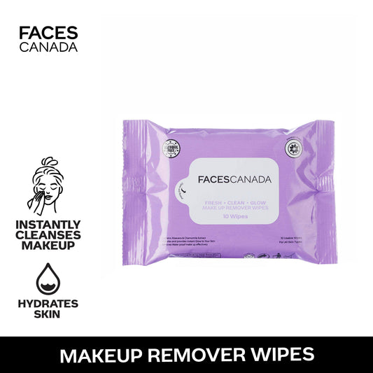 Faces Canada Fresh Clean Glow Makeup Remover Wipes |10 pcs|MRP 99