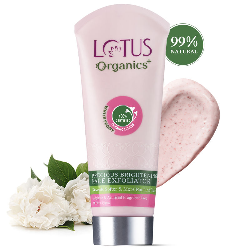 Lotus Organics Precious Brightening Face Exfoliator|100 gms|MRP 495