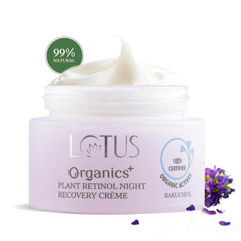 Lotus Organics Bakuchiol Plant Retinol Recovery Night Cream|30 gms|MRP 545