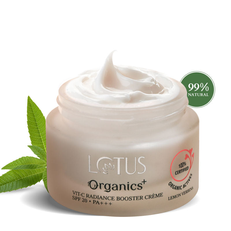 Lotus Organics Vit-C Radiance Booster Cr�me SPF 20 - Lemon Verbena|50 gms|MRP 875