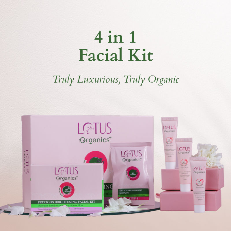 Lotus Organics Precious Brightening Facial Kit|340 gms|MRP 1295