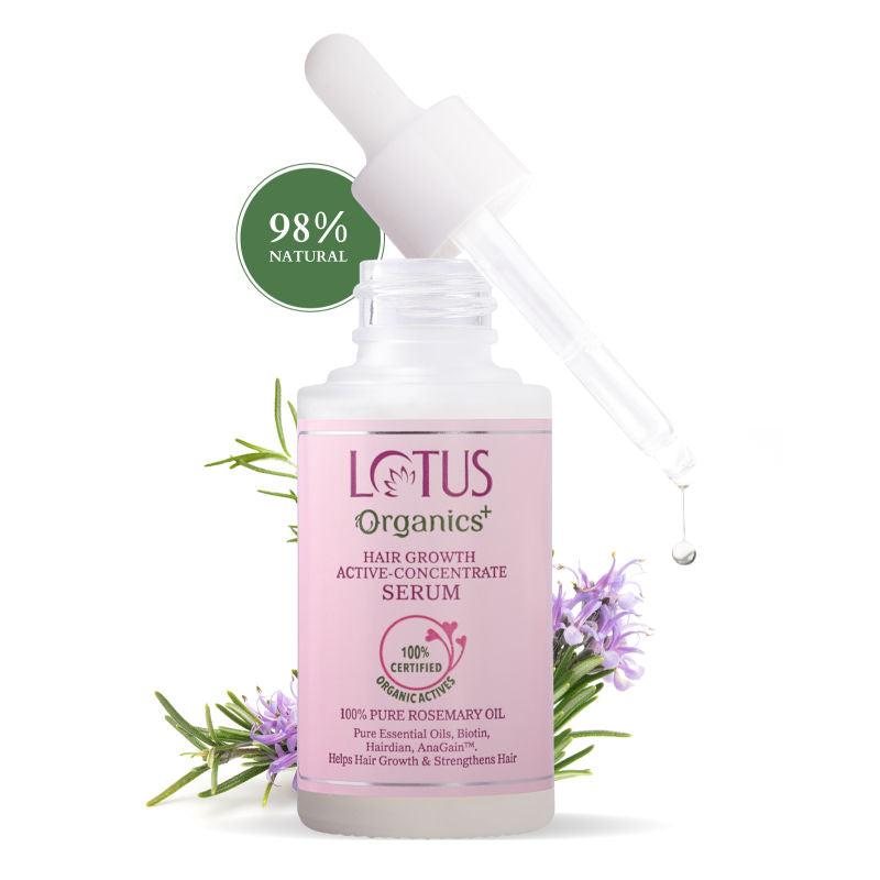 Lotus Organics Hair Growth Active Concentrate Rosemary Oil Serum|28 ml|MRP 745