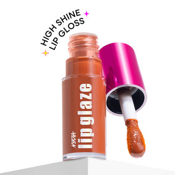Nykaa Lip Glaze High Shine and Pigment Lip Gloss Oil Lip Glaze - Caramel Pudding|7 ml|MRP 599