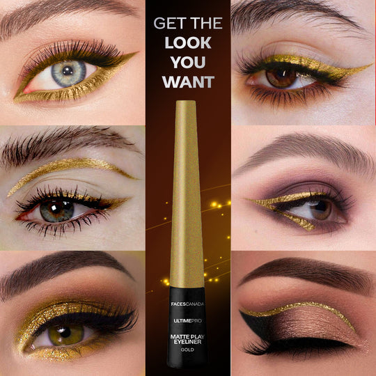 Faces Canada Ultime Pro Matte Play Eyeliner - Gold|2.5 ml|MRP 699