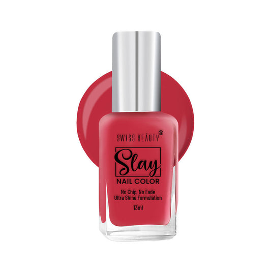 Swiss Beauty Slay Nail Colour 71 Cherry Pink|13 ml|MRP 129