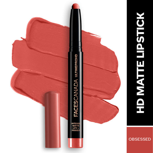 Faces Canada Ultime Pro HD Intense Matte Lips + Primer - Obsessed 15|1.4 gms|MRP 849